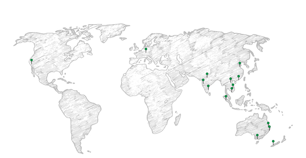 sketched type copy of world map