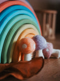 Felt Pastel Mushrooms (6 pieces) - Small World Play