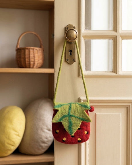 felt strawberry forager bag