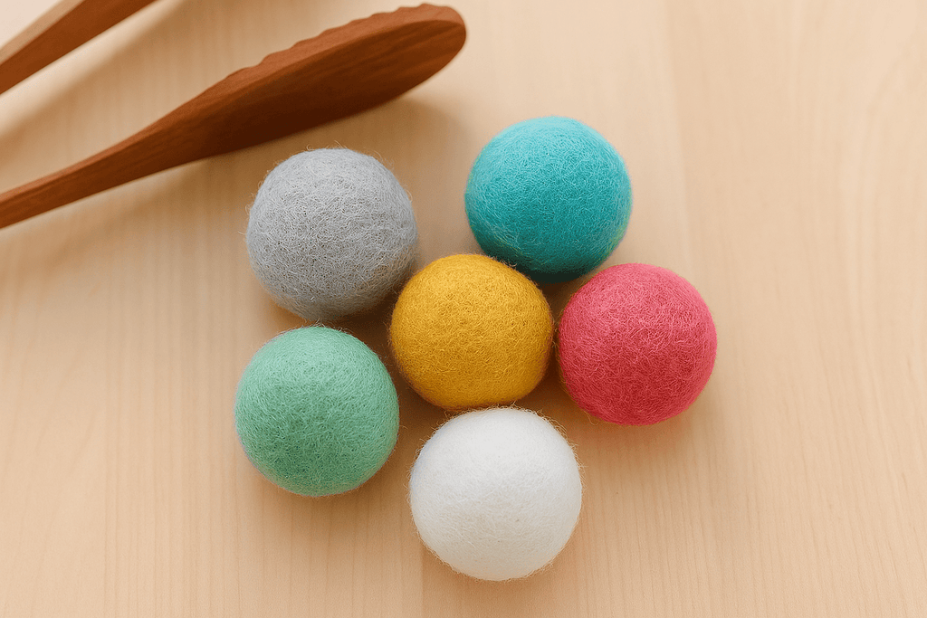 Earth Felt Balls 3.5cm (6 - piece) - Wattle&Clay