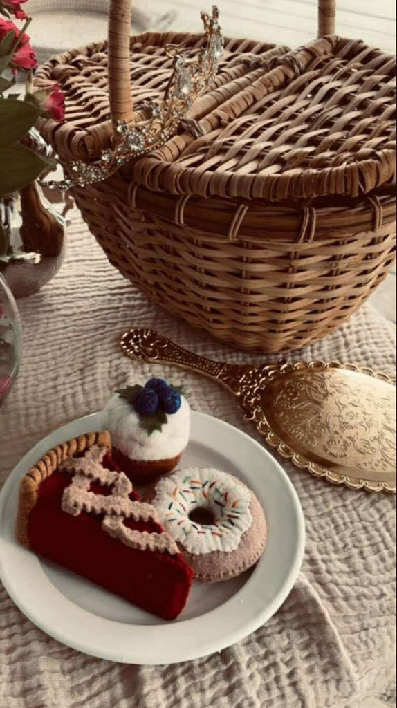 Felt Cakes and Teabags Set - Heirloom Fair Trade Felt Treat Collection - Wattle&Clay