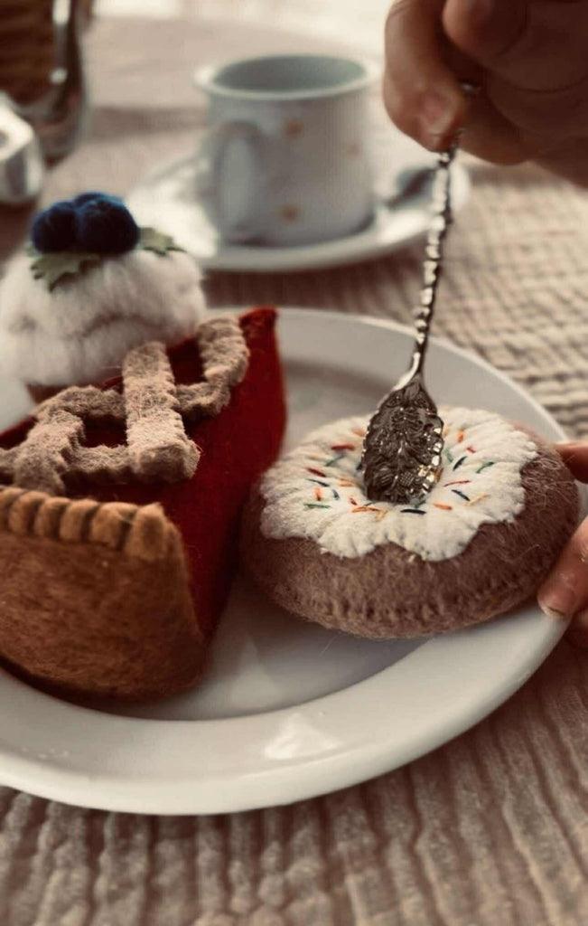 Felt Cakes and Teabags Set - Heirloom Fair Trade Felt Treat Collection - Wattle&Clay