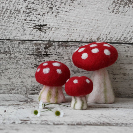 felt toadstools-wattle-and-clay