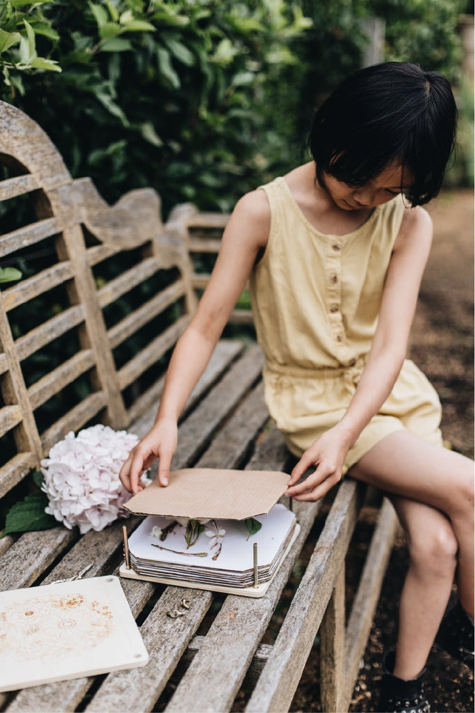 Flower Press - Engraved timber design - Wattle&Clay