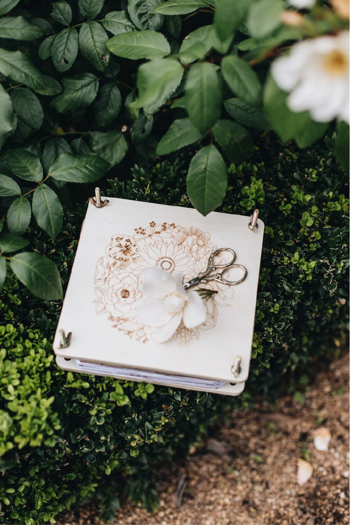 Flower Press - Engraved timber design - Wattle&Clay