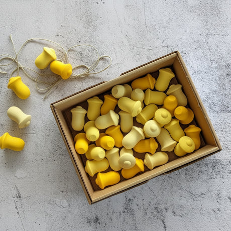 yellow wooden grapat tulip wooden mandalas 