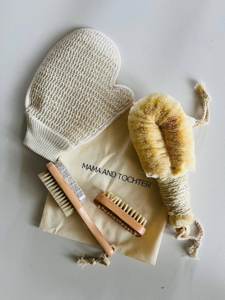 Naturally Crafted Bamboo Personal Care Brushes - Gift Set - Wattle&Clay