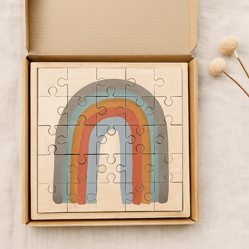 Papoose Rainbow Wooden Rainbow Puzzle (16pc) - Wattle&Clay