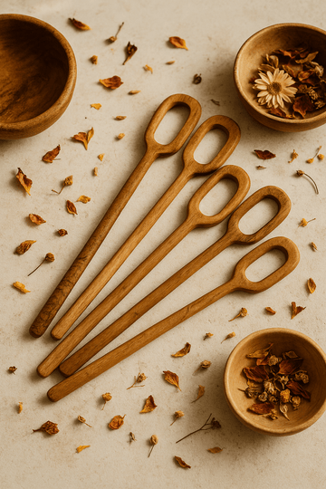 Papoose Teak Bubble Wand (1pc) - Wattle&Clay