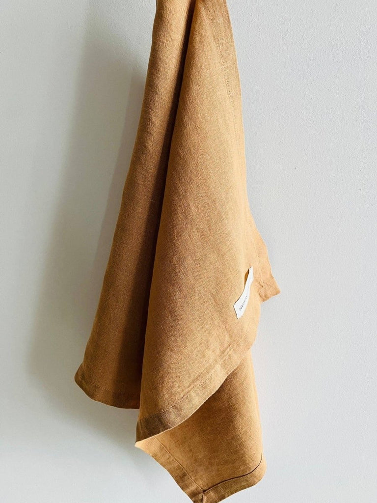Pure French Linen Tea Towel - Biscuit - Wattle&Clay