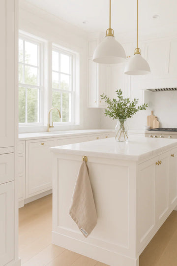 Pure French Linen Tea Towel - Light Clay - Wattle&Clay