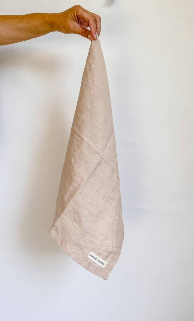 Pure French Linen Tea Towel - Light Clay - Wattle&Clay