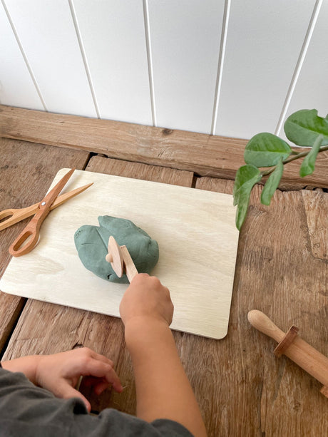 Wood Activity Board and Playdough Tools - Wattle&Clay