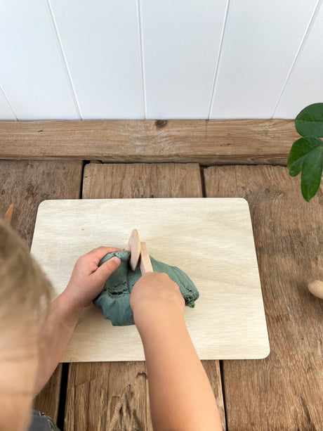 Wood Activity Board and Playdough Tools - Wattle&Clay