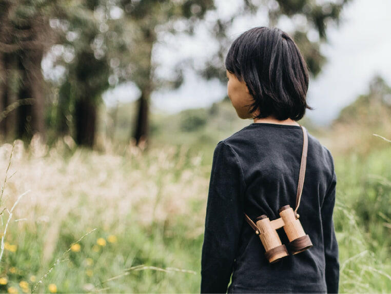 Wooden Binoculars - Walnut & Beechwood - Wattle&Clay