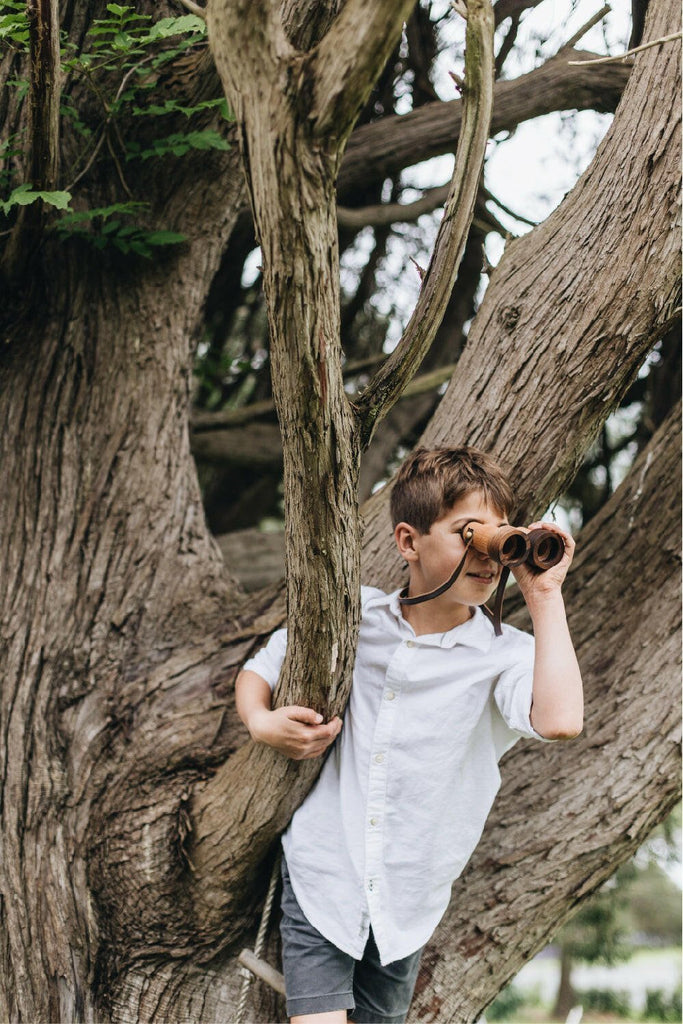 Wooden Binoculars - Walnut & Beechwood - Wattle&Clay