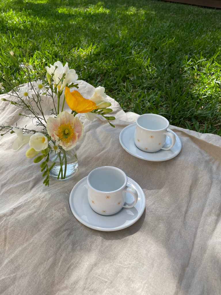 Deluxe Silver & Enamel Picnic Tea Set - Wattle&Clay